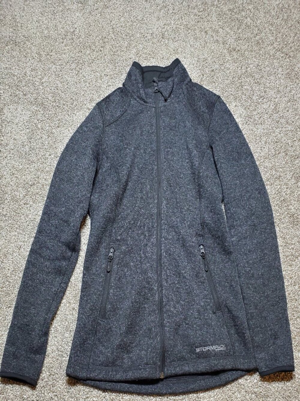Sunice Stormpack Men's Small Jacket Black and Gray Flecked Full Zipper
